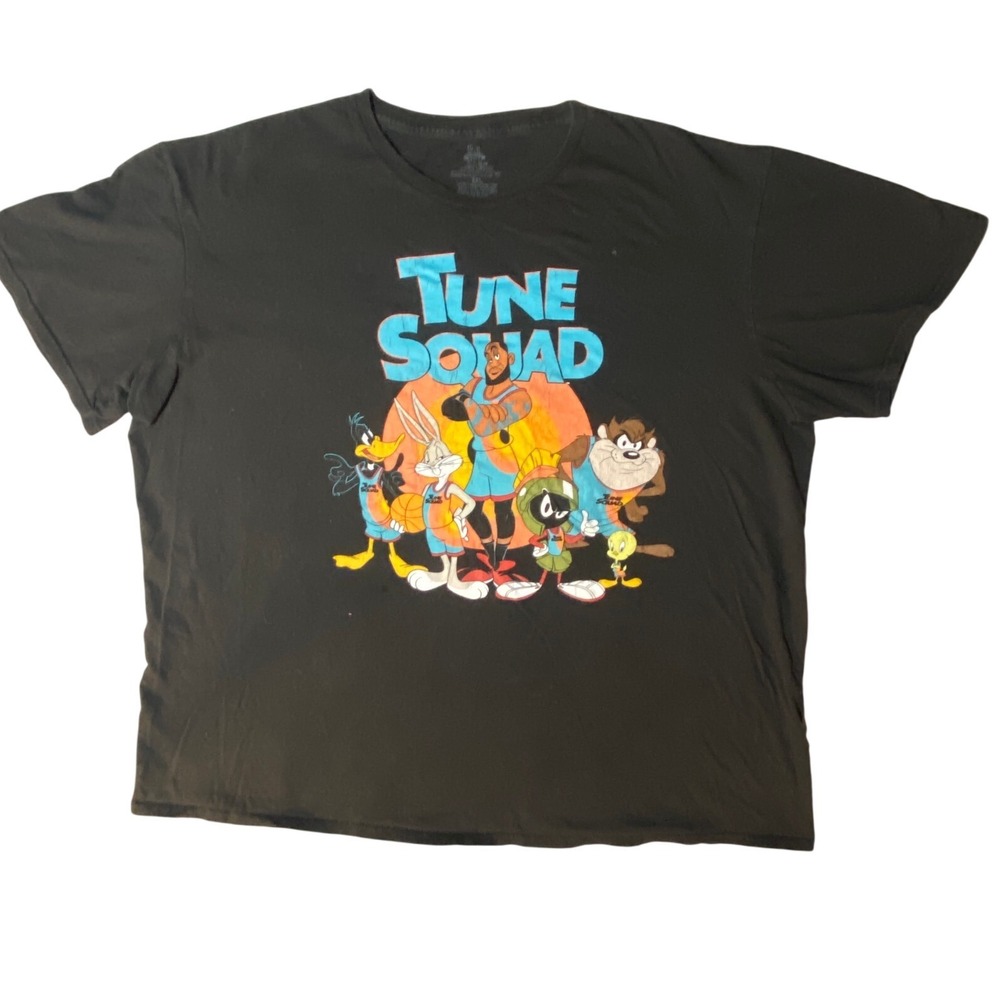 Space Jam A New Legacy Tune Squad LeBron James Graphic T-Shirt Black XXL Mens